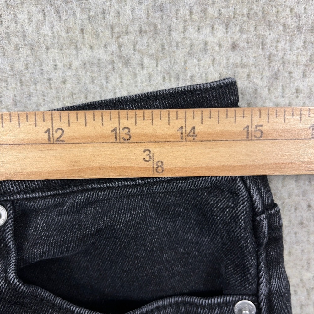 Dear John Jeans Women 30 Black Flared Wide Leg High Rise Frayed - Picture 9 of 13